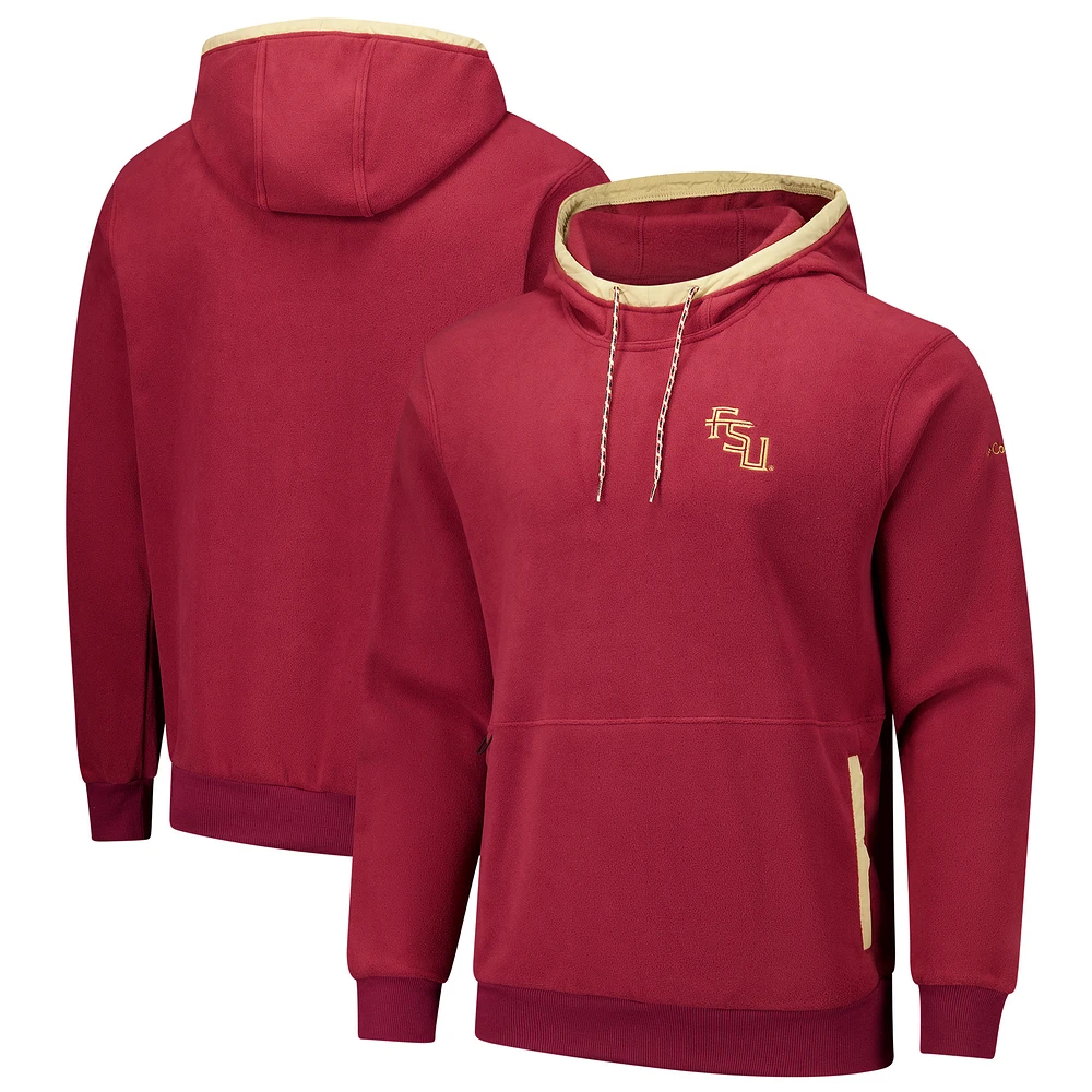 Men's  Columbia Garnet Florida State Seminoles Flanker Fleece Pullover Hoodie