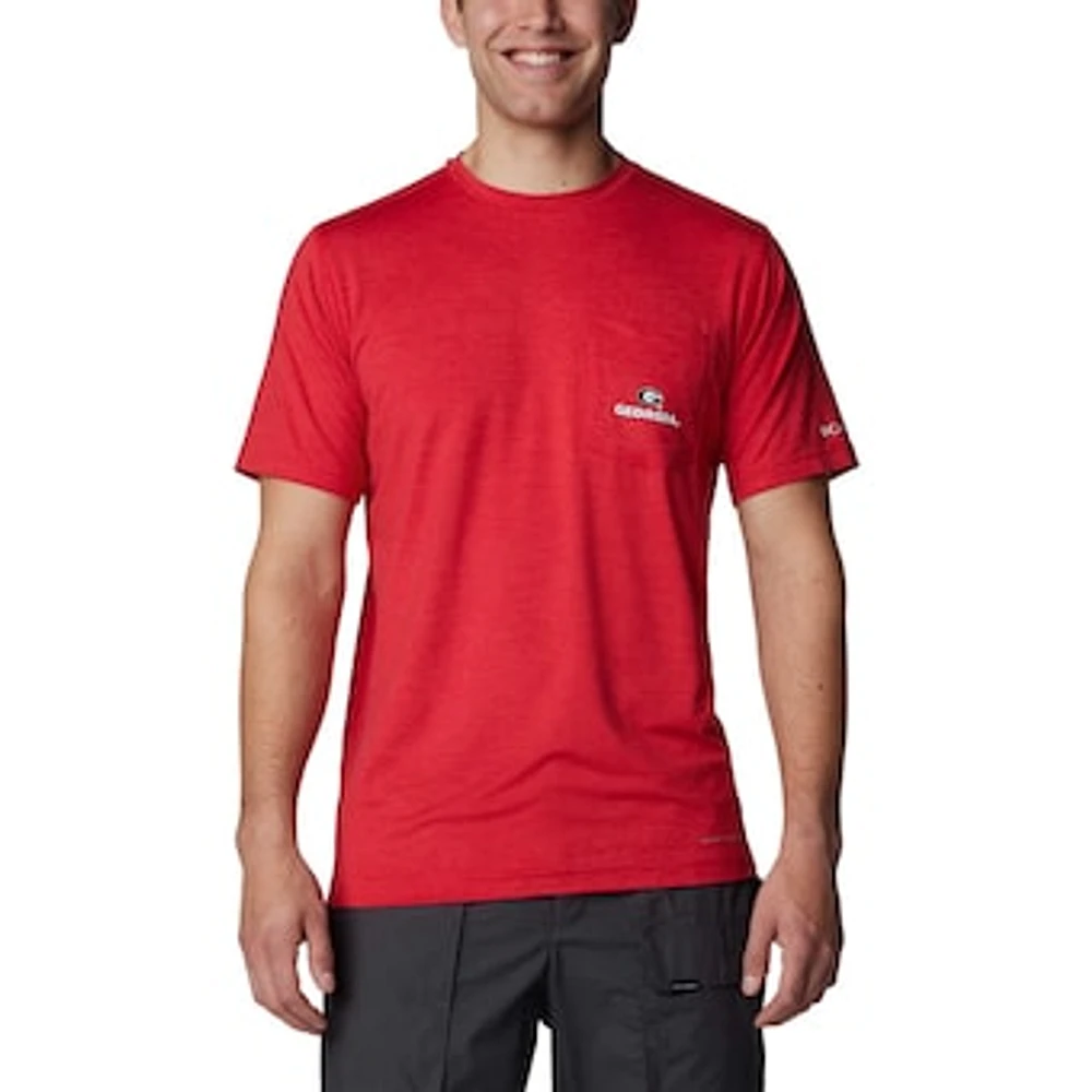 Men's Columbia Red Georgia Bulldogs Tech Trail Omni-Wick T-Shirt