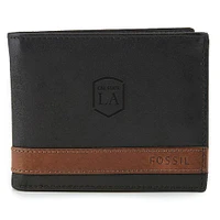 Fossil Black Cal State L.A. Golden Eagles Quinn Flip ID Bifold Wallet