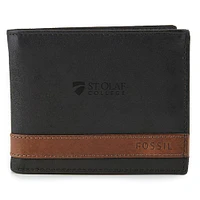 Fossil Black St. Olaf Oles Quinn Flip ID Bifold Wallet