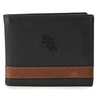 Fossil Black Stephen F Austin Lumberjacks Quinn Flip ID Bifold Wallet