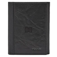 Fossil Black Drexel Dragons Neel Extra Capacity Trifold Wallet