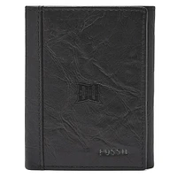 Fossil Black Drexel Dragons Neel Extra Capacity Trifold Wallet
