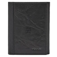 Fossil Black East Stroudsburg Warriors Neel Extra Capacity Trifold Wallet