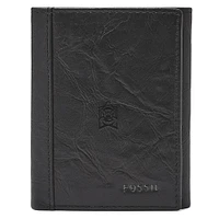 Fossil Black East Stroudsburg Warriors Neel Extra Capacity Trifold Wallet