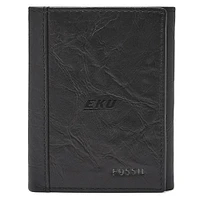 Fossil Black Eastern Kentucky Colonels Neel Extra Capacity Trifold Wallet