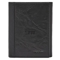 Fossil Black FIU Panthers Neel Extra Capacity Trifold Wallet