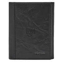 Fossil Black Franklin & Marshall Diplomats Neel Extra Capacity Trifold Wallet