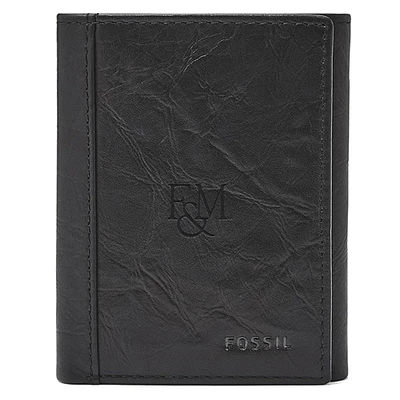 Fossil Black Franklin & Marshall Diplomats Neel Extra Capacity Trifold Wallet