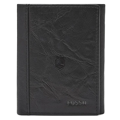 Fossil Black SUNY Geneseo Knights Neel Extra Capacity Trifold Wallet
