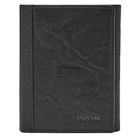 Fossil Black Sonoma State Seawolves Neel Extra Capacity Trifold Wallet