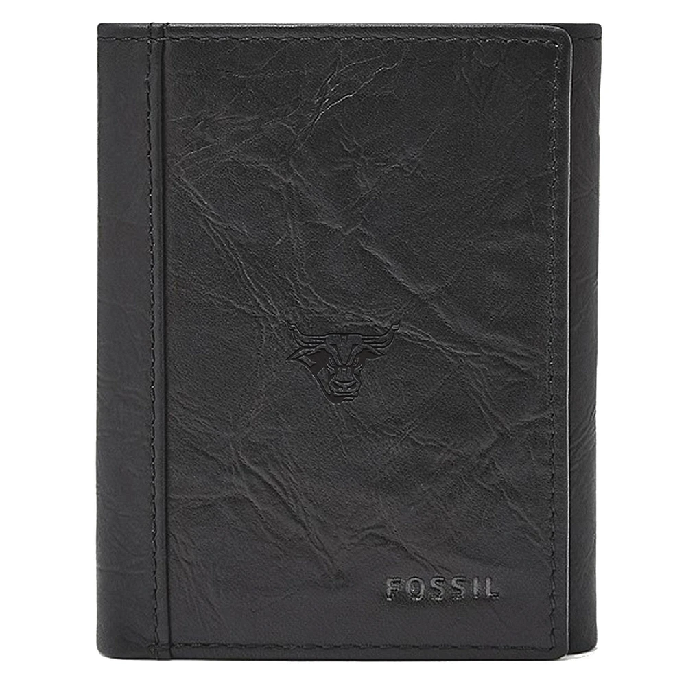 Fossil Black Minnesota State Mavericks Neel Extra Capacity Trifold Wallet