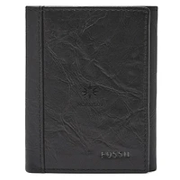 Fossil Black Moravian Greyhounds Neel Extra Capacity Trifold Wallet