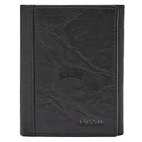 Fossil Black Mount St. Mary's Mountaineers Neel Extra Capacity Trifold Wallet