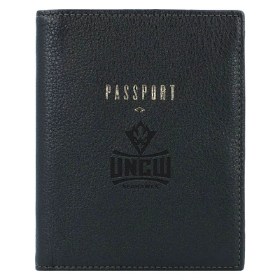 Fossil Black UNC Wilmington Seahawks Travel RFID Passport Case