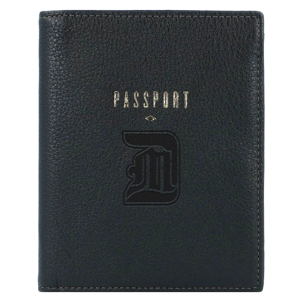 Fossil Black Detroit Mercy Titans Travel RFID Passport Case