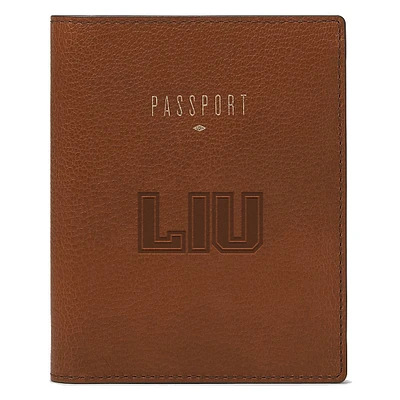 Fossil Brown LIU Sharks Travel RFID Passport Case