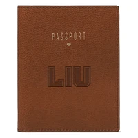 Fossil Brown LIU Sharks Travel RFID Passport Case