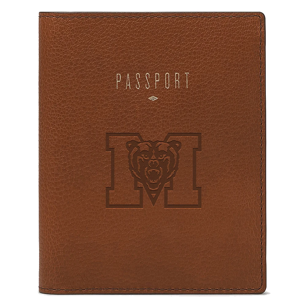 Fossil Brown Mercer Bears Travel RFID Passport Case