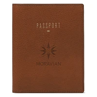 Fossil Brown Moravian Greyhounds Travel RFID Passport Case