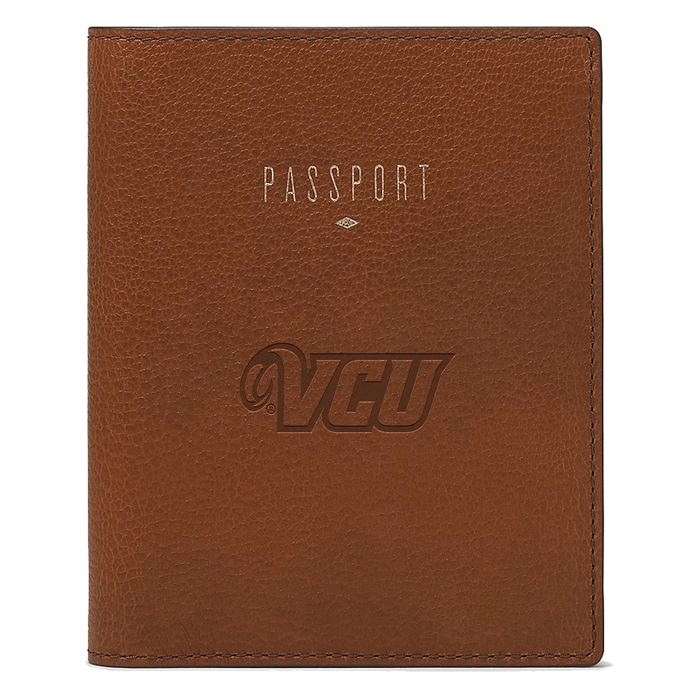 Fossil Brown VCU Rams Travel RFID Passport Case