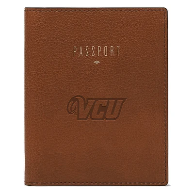 Fossil Brown VCU Rams Travel RFID Passport Case