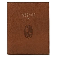 Fossil Brown SUNY Geneseo Knights Travel RFID Passport Case