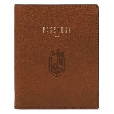 Fossil Brown SUNY Geneseo Knights Travel RFID Passport Case