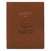 Fossil Brown Wisconsin-Stevens Point Pointers Travel RFID Passport Case