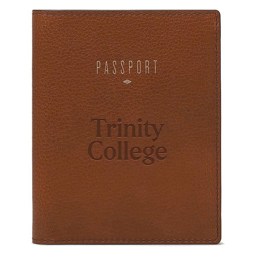 Fossil Brown Trinity Bantams Travel RFID Passport Case