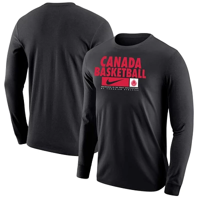 Men's Nike  Black Canada Basketball Core Long Sleeve T-Shirt