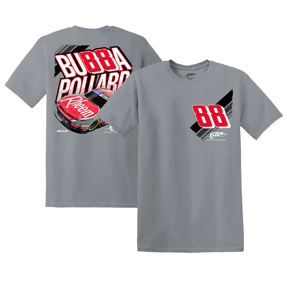 Men's JR Motorsports Official Team Apparel  Gray Bubba Pollard Rheem Car T-Shirt