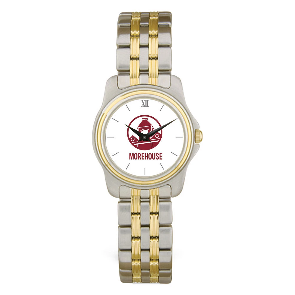 Women's Silver Morehouse Maroon Tigers Two-Tone Wristwatch
