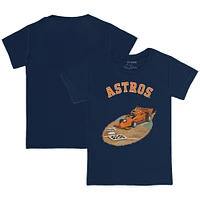 Toddler Tiny Turnip  Navy Houston Astros Racecar T-Shirt