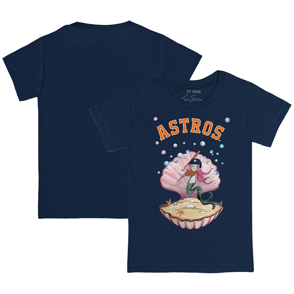 Youth Tiny Turnip Navy Houston Astros Mermaid T-Shirt