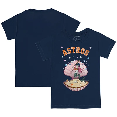 Youth Tiny Turnip  Navy Houston Astros Mermaid T-Shirt