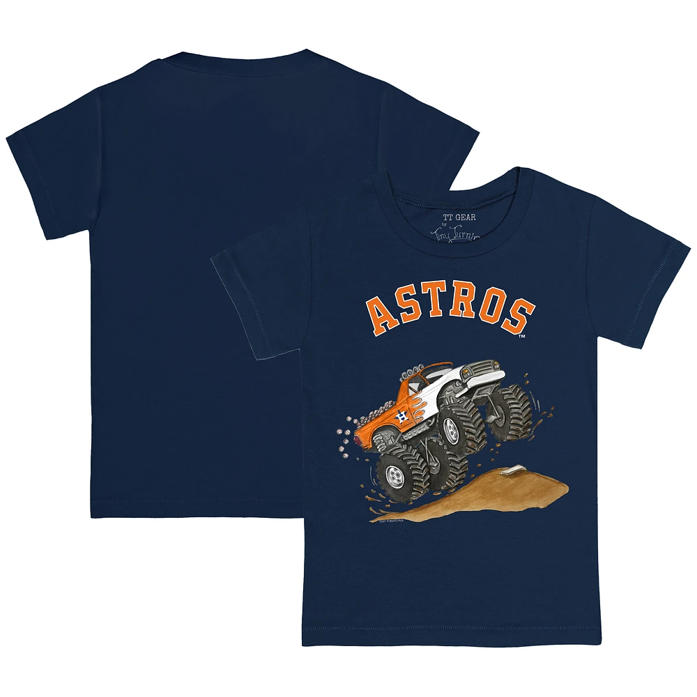 Youth Tiny Turnip Navy Houston Astros Monster Truck T-Shirt