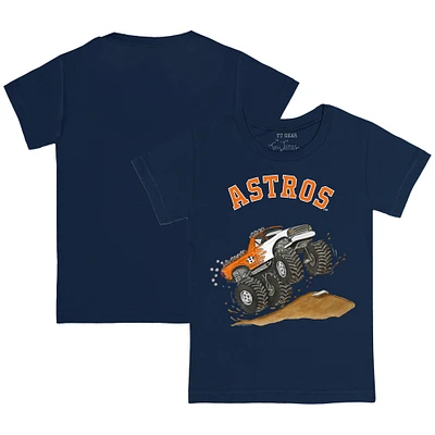 Youth Tiny Turnip  Navy Houston Astros Monster Truck T-Shirt