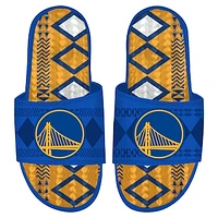 Men's ISlide Royal Golden State Warriors Shooting Touch Rwanda Pattern Gel Slide Sandals