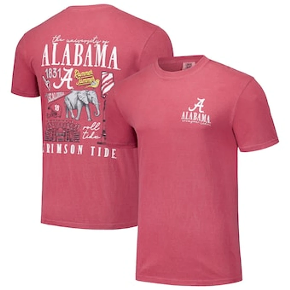 Unisex Crimson Alabama Tide Hyper Local Campus Poster T-Shirt