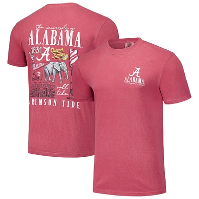 Unisex Crimson Alabama Tide Hyper Local Campus Poster T-Shirt