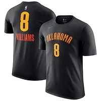 Men's Nike Jalen Williams Black Oklahoma City Thunder 2024/25 Edition Name & Number T-Shirt