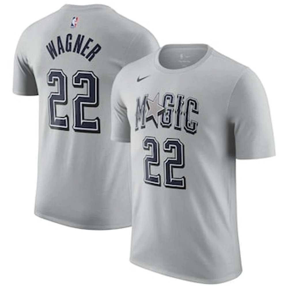 Men's Nike Franz Wagner Silver Orlando Magic 2024/25 City Edition Name & Number T-Shirt