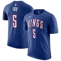 Men's Nike De'Aaron Fox Blue Sacramento Kings 2024/25 City Edition Name & Number T-Shirt