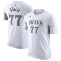 Men's Nike Luka Dončić White Dallas Mavericks 2024/25 City Edition Name & Number T-Shirt