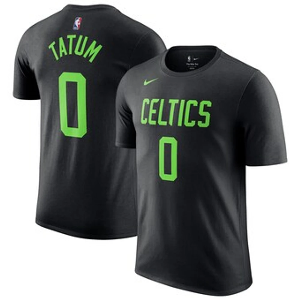 Men's Nike Jayson Tatum Black Boston Celtics 2024/25 City Edition Name & Number T-Shirt