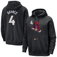 Men's Nike Scottie Barnes Black Toronto Raptors 2024/25 City Edition Name & Number Pullover Hoodie