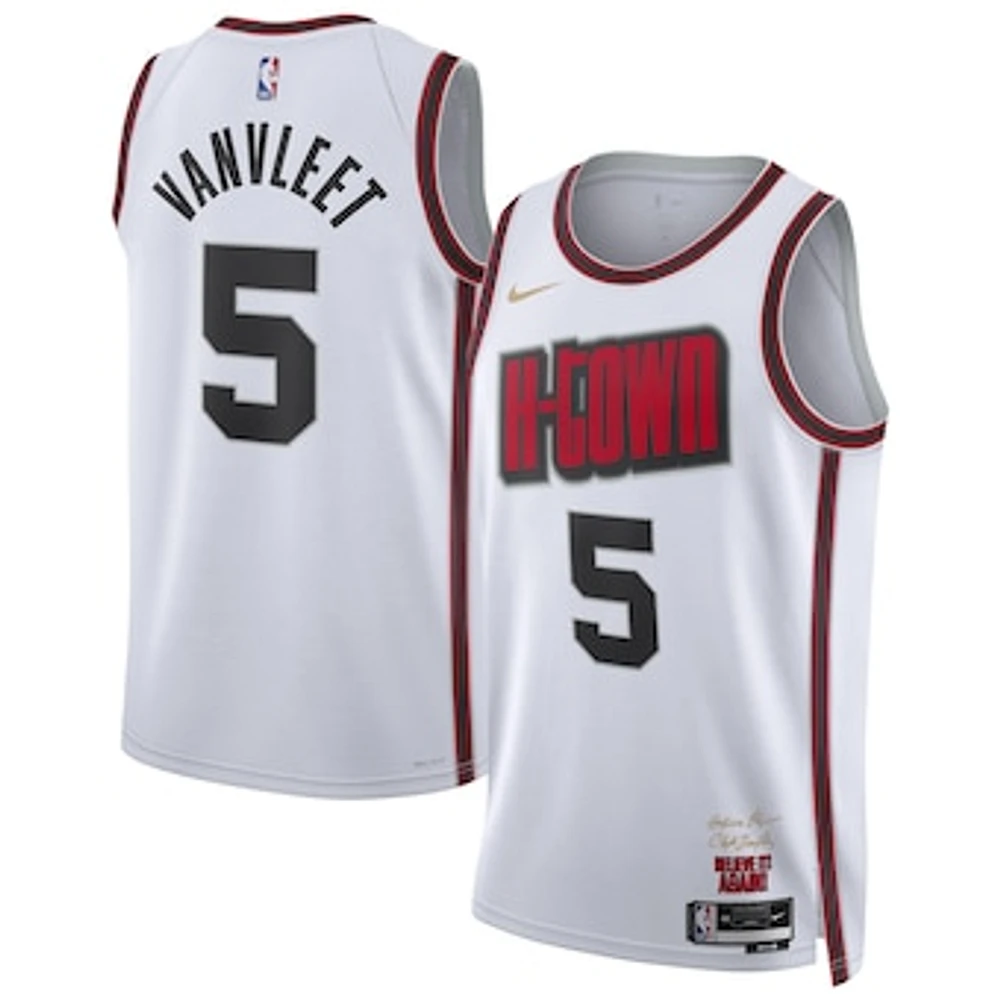 Unisex Nike Fred VanVleet White Houston Rockets 2024/25 Swingman Player Jersey - City Edition