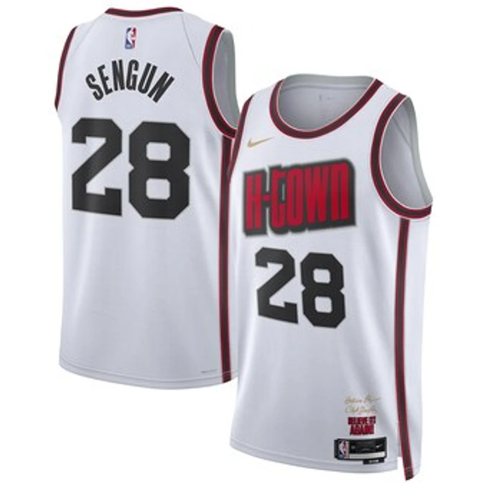 Unisex Nike Alperen Sengun White Houston Rockets 2024/25 Swingman Player Jersey - City Edition