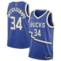 Unisex Nike Giannis Antetokounmpo Royal Milwaukee Bucks 2024/25 Swingman Player Jersey - City Edition